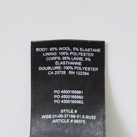 Babaton Agency Wool Blend Tailored Trouser Black High Rise Wide Leg Size 4 - Picture 15 of 16